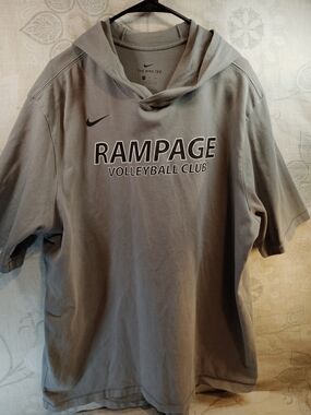 Nike Gray Rampage Volleyball Club Hoodie Tee